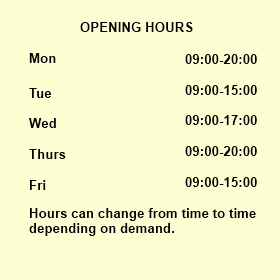 Opening Hours Notice